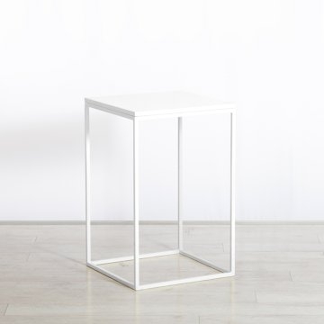 Box Frame Medium Table White 460 x 460 x 720 (h)