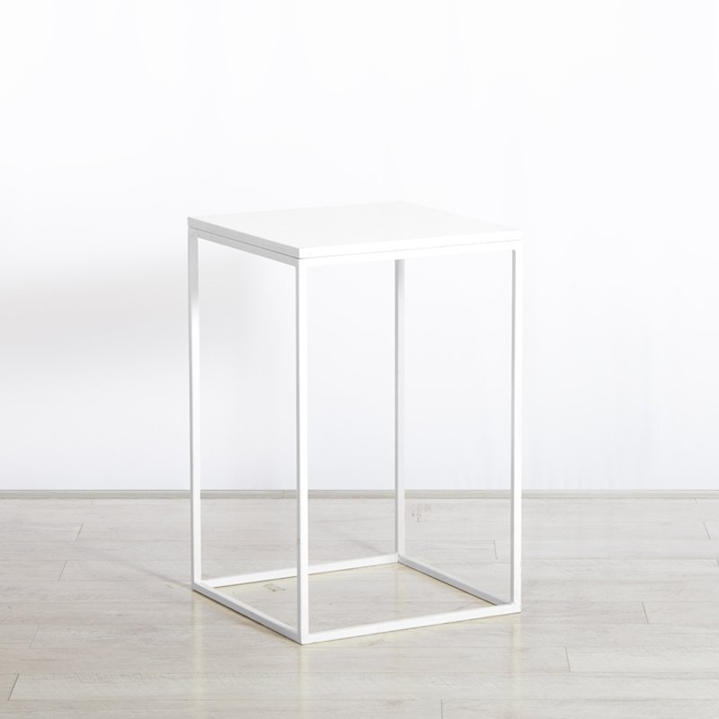 Box Frame Medium Table White 460 x 460 x 720 (h)