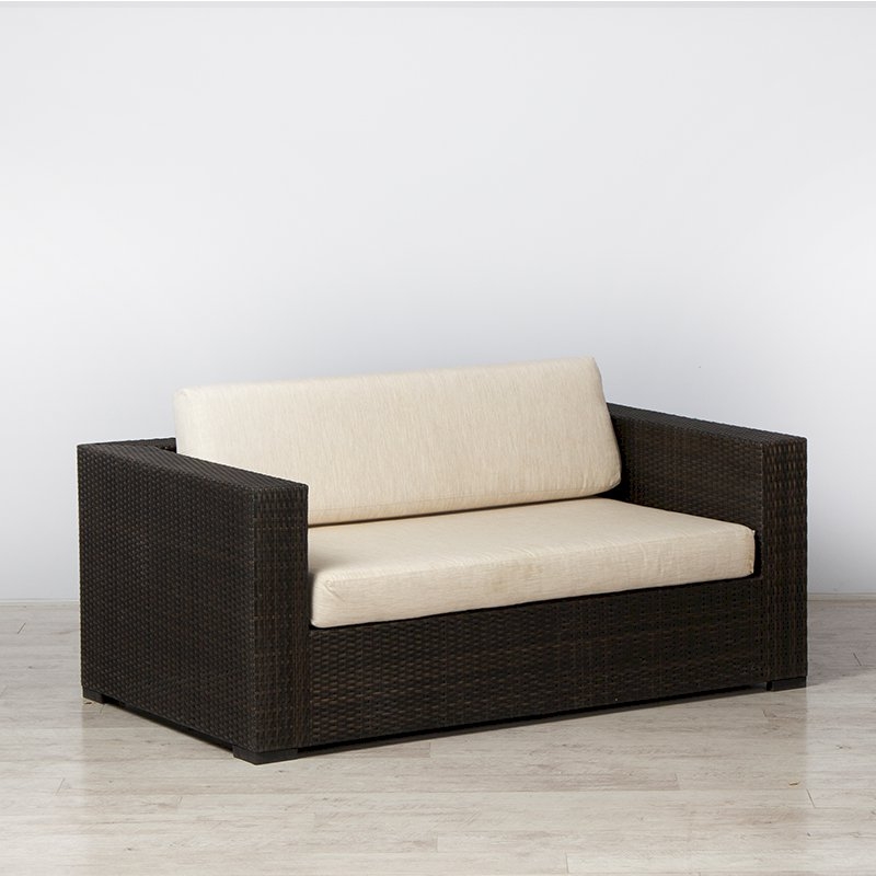 Brown Rattan Sofa