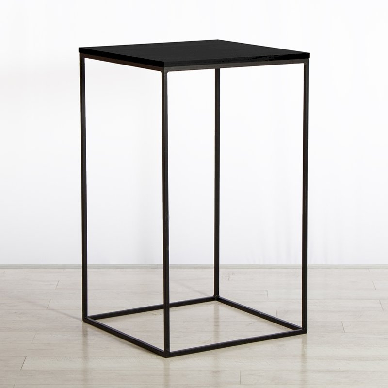 Box Frame High Table Black 600 x 600 x 1020 (h)