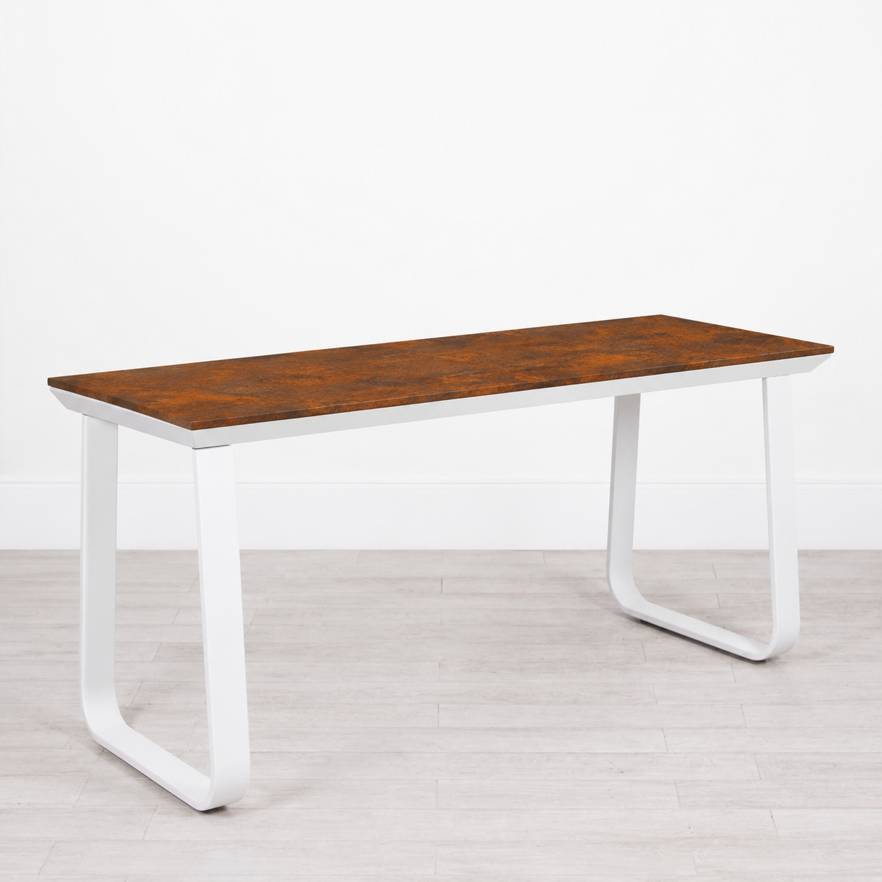Utah Double Bistro Table - White Base Rust Top