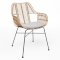 Miami Armchair - Natural with White Cushion
