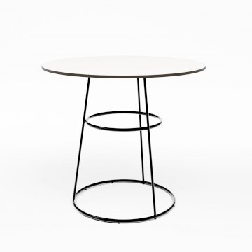 Black Spire Bistro Table - White Top