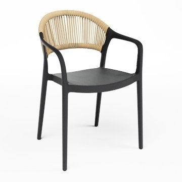 Loop Stacking Chair - Black