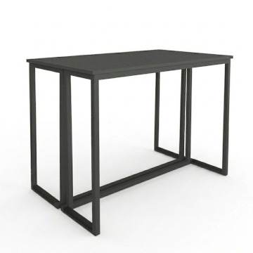 Nevada Double Wall Frame Table 740h - Black