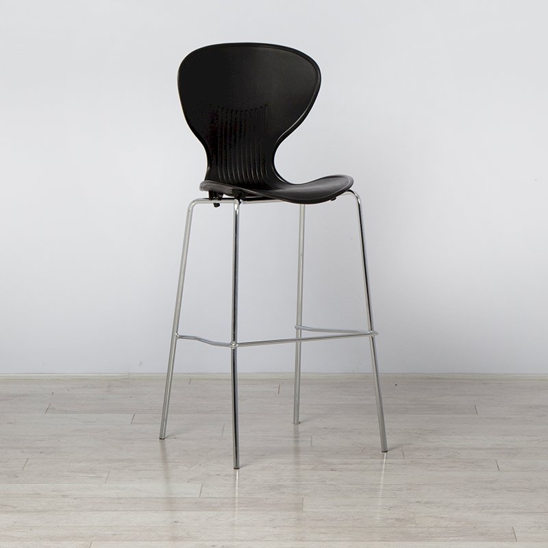 Black Plastic Stacking Stool