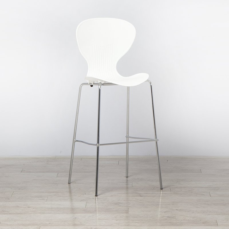 White Plastic Stacking Stool