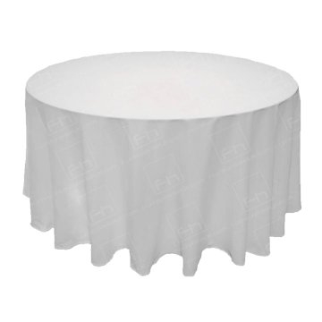 5ft Round Table Cloth - White