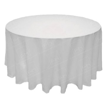 6ft Round Table Cloth - White