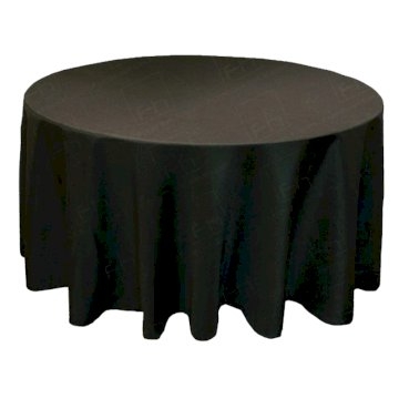6ft Round Table Cloth - Black