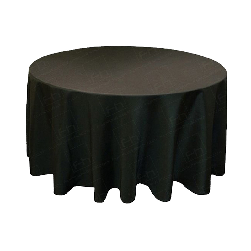 4ft Round Table Cloth - Black