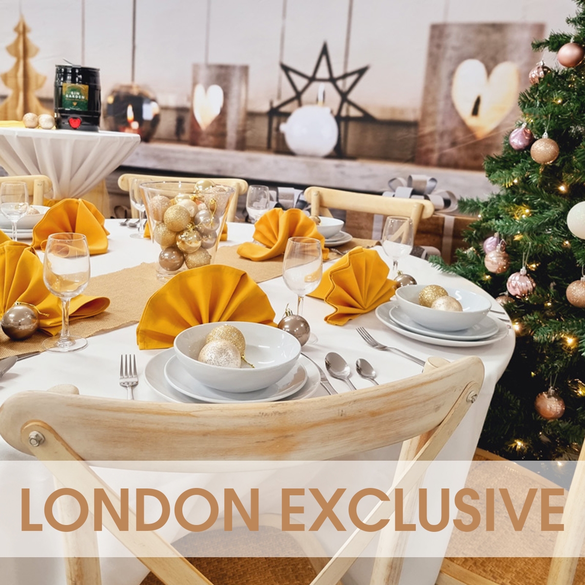 LONDON - Round Xmas Package for 8 - Cross Back ALL IN PRICE