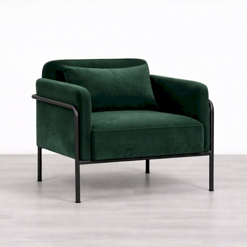 Seal Armchair - Green Velvet (available from 1st June)