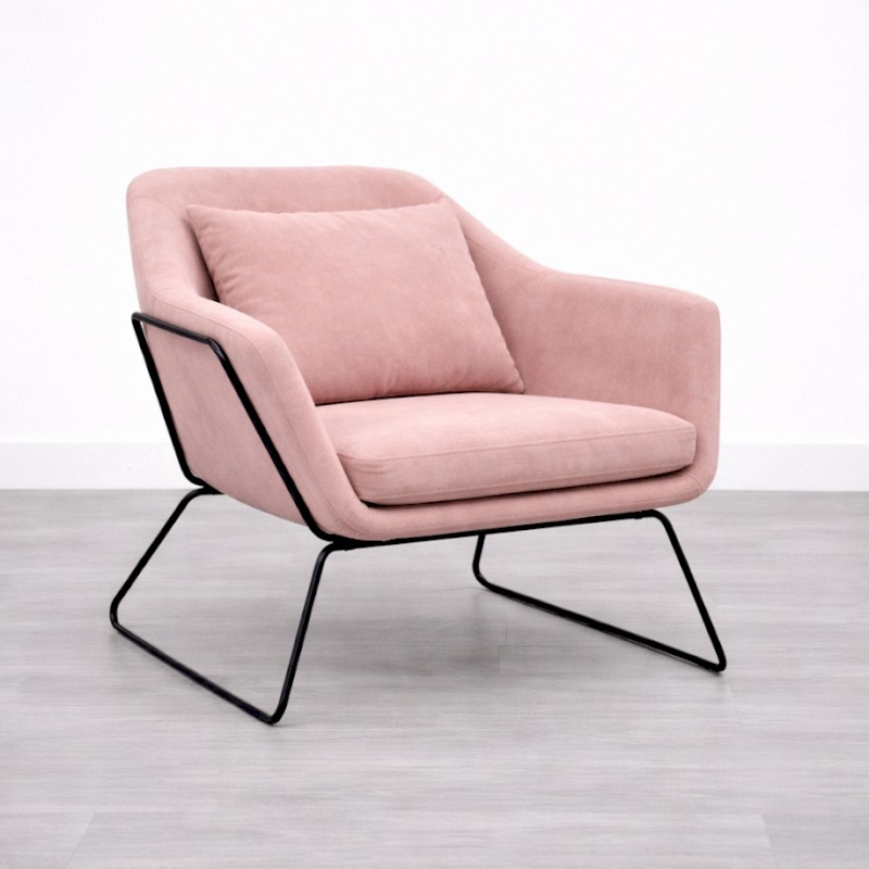 Compton Armchair - Pink Velvet (available from 12th July)