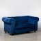 Royal Blue Fabric Chesterfield Sofa