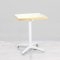 600mm White Marble Square Bistro Table - White Frame