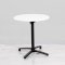 700mm White Round Bistro Table - Black Frame