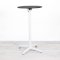 600mm Black Round Poseur Table - White Frame