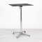 700mm Black Square Poseur Table - Chrome Frame