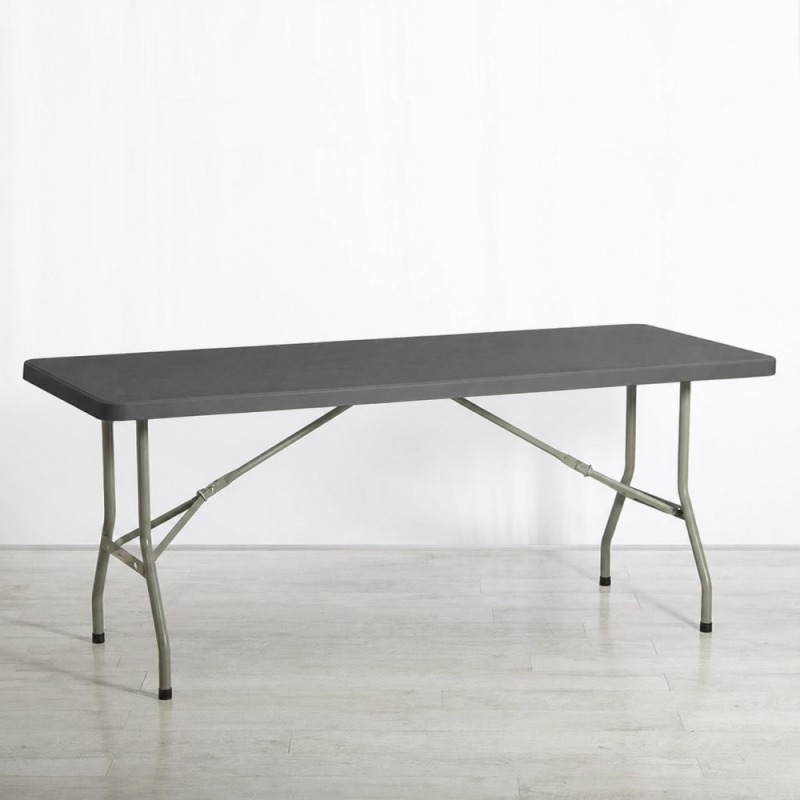 Plastic Trestle Table Hire (6ft) - Dark Grey