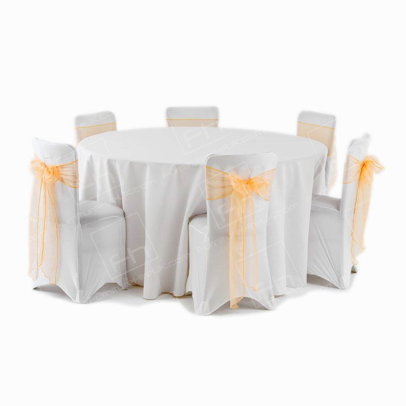 3ft Round Table Cloth - White