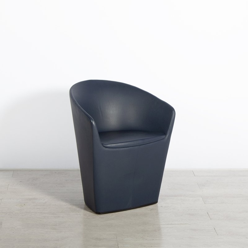 Brandy Chair Blue Leather