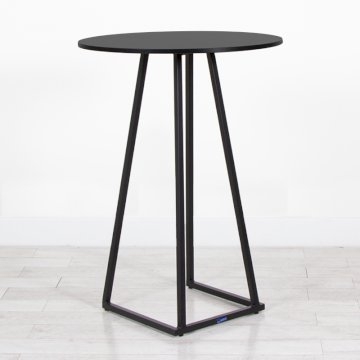 Dallas Round Poseur Table - Black