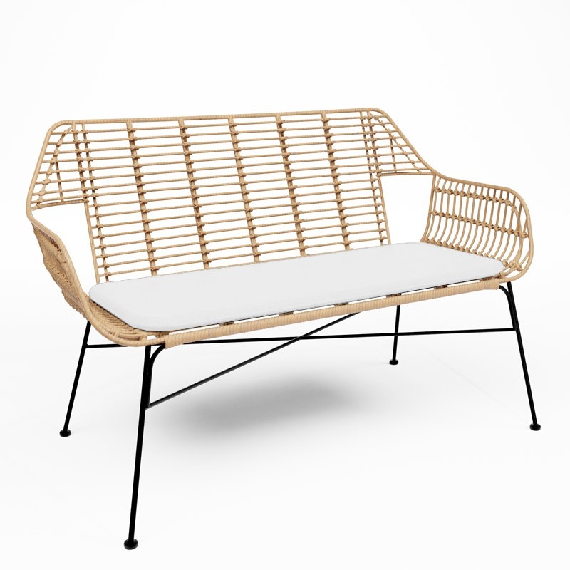 Miami Bench - Natural With White Pad