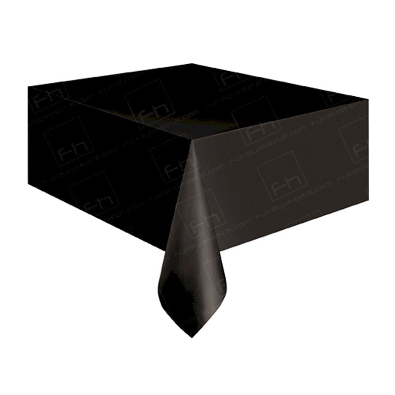 70 x 70 Inch Black Bistro Tablecloth