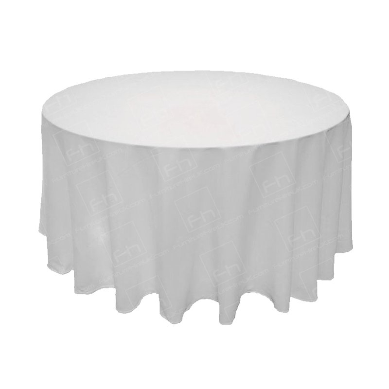 3ft Round Table Cloth - White
