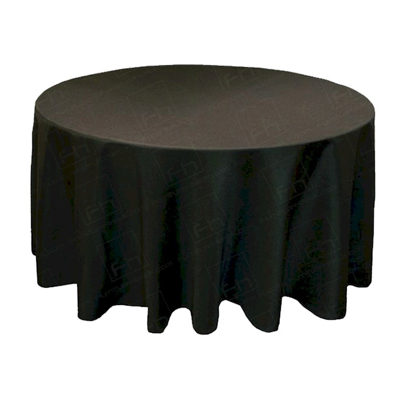5ft Round Table Cloth - Black