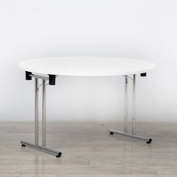 1200mm White Circular Meeting Room Table