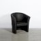 Leather Tub Chair - Black