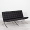 Black Barcelona Style Sofa