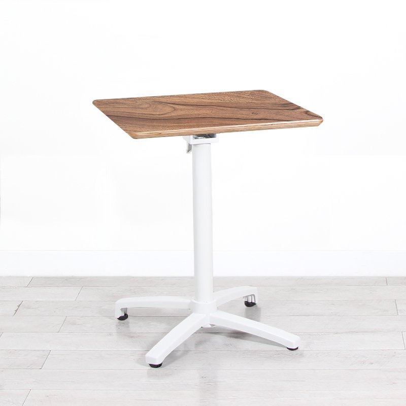 600mm Wooden Square Bistro Table - White Frame