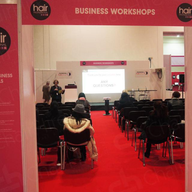 https://d1hcs5uofxldvl.cloudfront.net/chair-hire/article_additional/pro-beauty-10/pro-beauty-10.jpg - Seating at workshops.