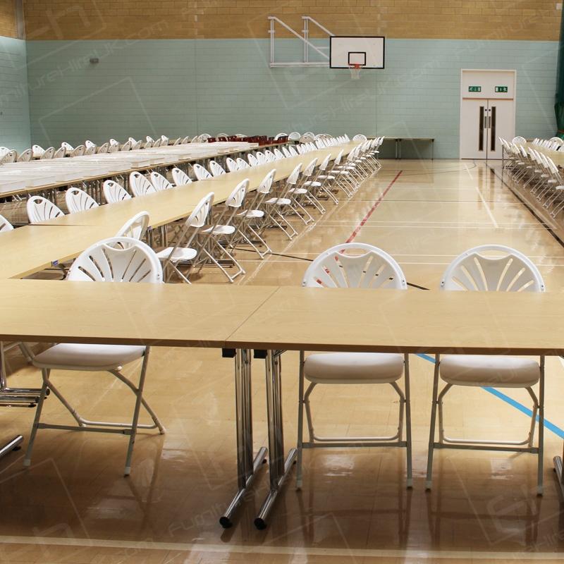 Modular tables set up and taken down in seconds. Perfect for the Elections