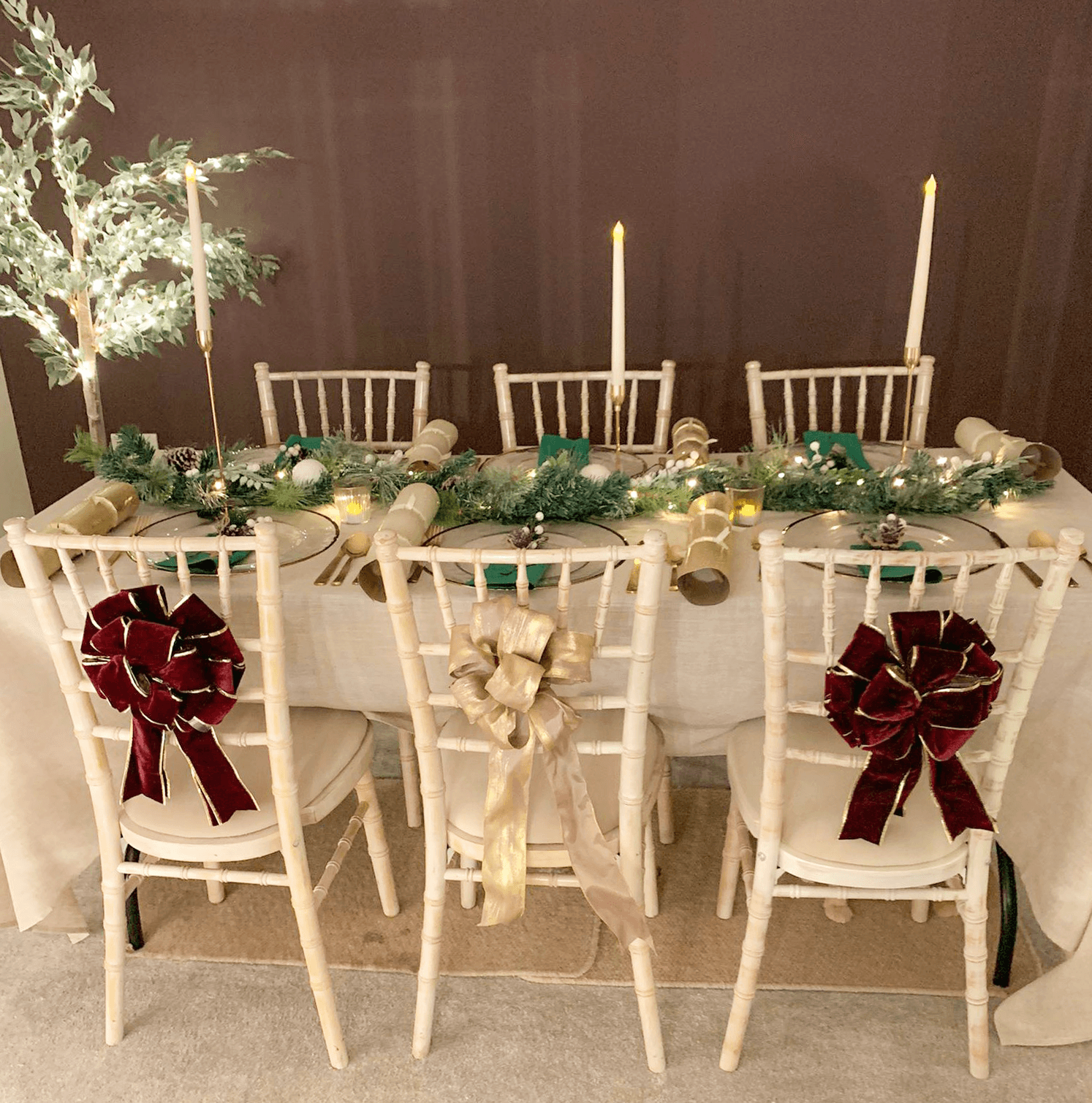 Christmas Dinner Set Up