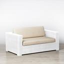 White Rattan Sofa