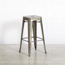 Silver Tolix Style Bar Stool