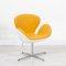 White Swan Chair - Yellow Fabric