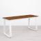 Utah Double Bistro Table - White Base Rust Top