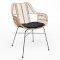 Miami Armchair - Natural with Black Cushion