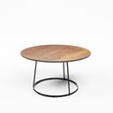 Black Spire Coffee Table - Rust Top