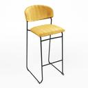 Ski Bar Stool - Gold