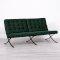 Barcelona Style Sofa - Green Velvet (available from 1st August)