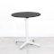 700mm Black Round Bistro Table - White Frame