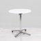 700mm White Round Bistro Table - Chrome Frame