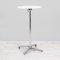 600mm White Round Poseur Table - Chrome Frame