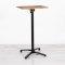 600mm Wooden Square Poseur Table - Black Frame